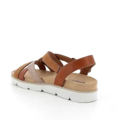 Woman Igi&Co Sandals And Flip Flops-Cognac-Leather Women'S Leather Sandals