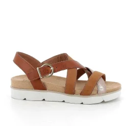 Woman Igi&Co Sandals And Flip Flops-Cognac-Leather Women'S Leather Sandals