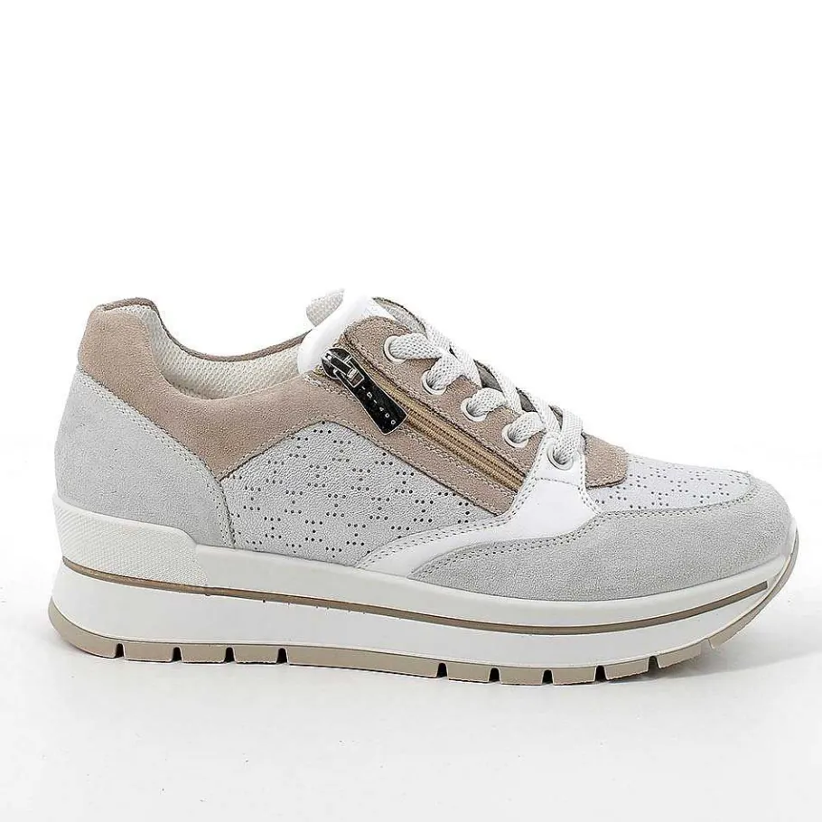 Woman Igi&Co Sneakers-Crystal-Silver Women'S Leather Sneakers