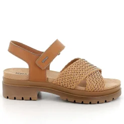 Woman Igi&Co Heeled Shoes-Dark Beige Women'S Leather Heeled Sandals