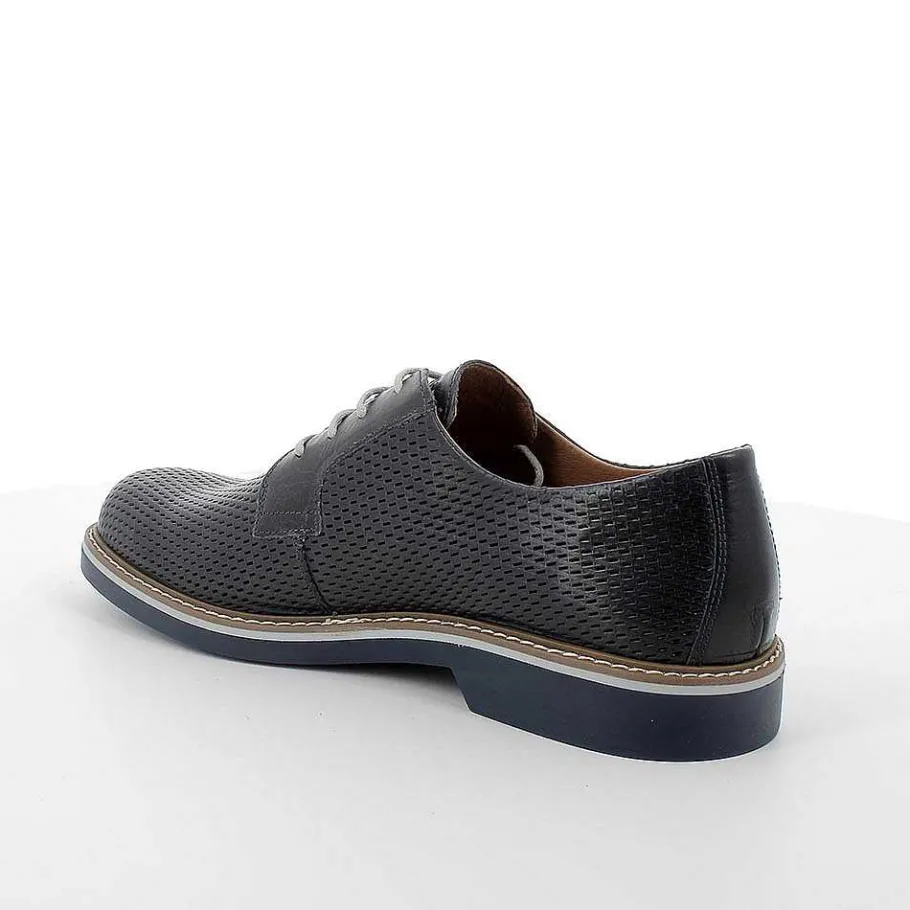 Man Igi&Co Lace Up-Dark Blue Men'S Leather Lace-Ups