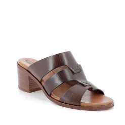 Woman Igi&Co Heeled Shoes-Dark Brown Women'S Leather Heeled Sandals