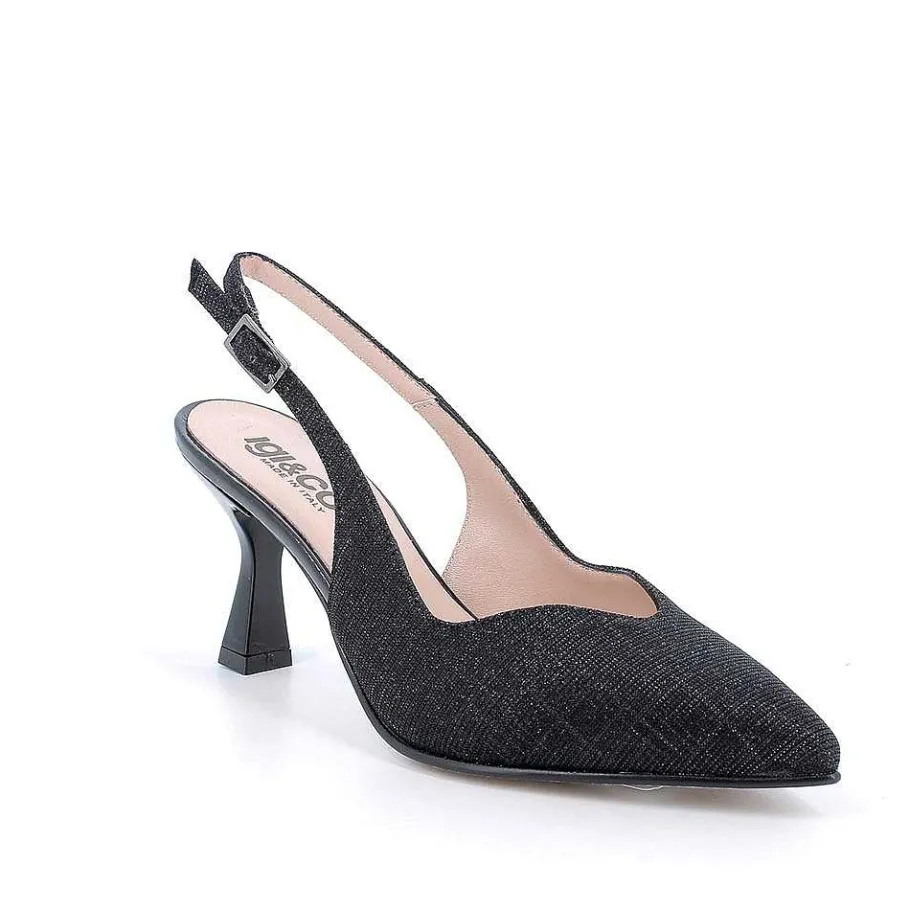 Woman Igi&Co Heeled Shoes-Decollete With Back Strap For Women Black