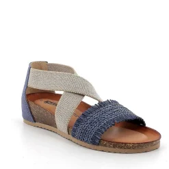Woman Igi&Co Sandals And Flip Flops-Denim Women'S Leather Sandals