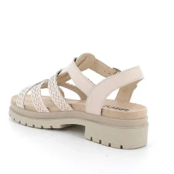 Woman Igi&Co Heeled Shoes-Ecru Women'S Leather Heeled Sandals