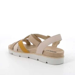 Woman Igi&Co Sandals And Flip Flops-Ecru-Beige Women'S Leather Sandals