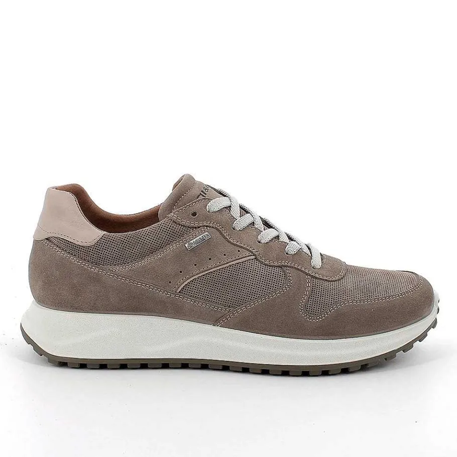 Man Igi&Co Sneakers-Gore-Tex Men'S Leather Sneakers Pewter