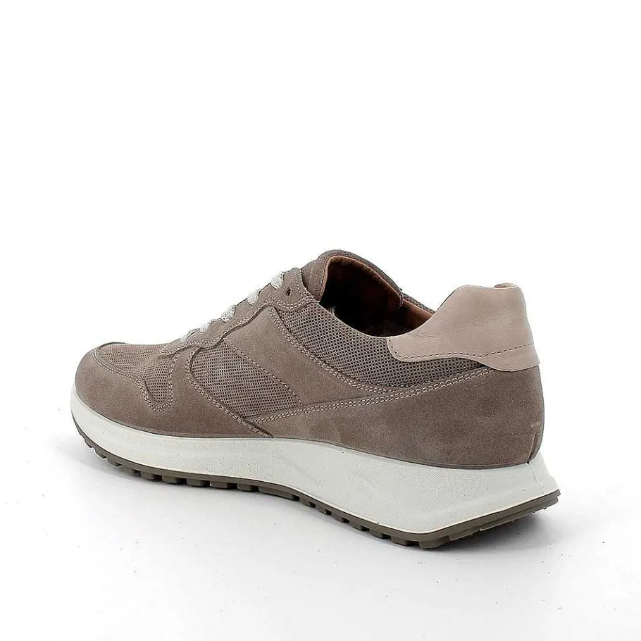 Man Igi&Co Sneakers-Gore-Tex Men'S Leather Sneakers Pewter