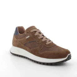 Man Igi&Co Sneakers-Gore-Tex Men'S Leather Sneakers Tobacco