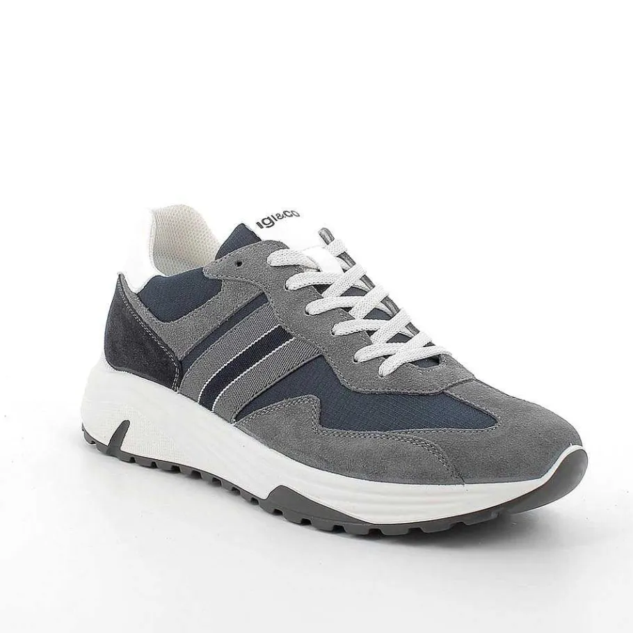 Man Igi&Co Sneakers-Graphite Men'S Sneakers