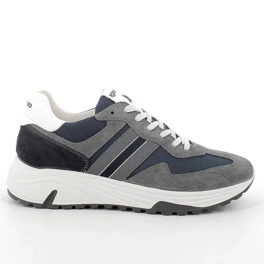 Man Igi&Co Sneakers-Graphite Men'S Sneakers