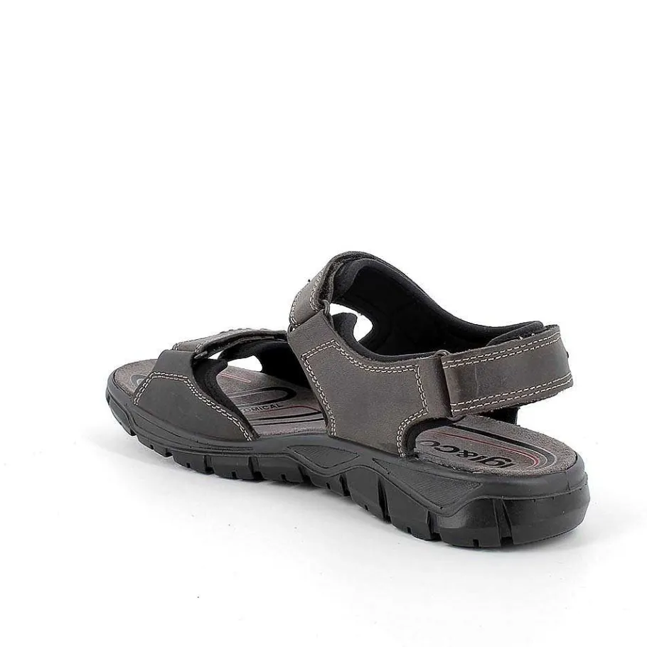 Man Igi&Co Sandals-Gray Men'S Leather Sandals
