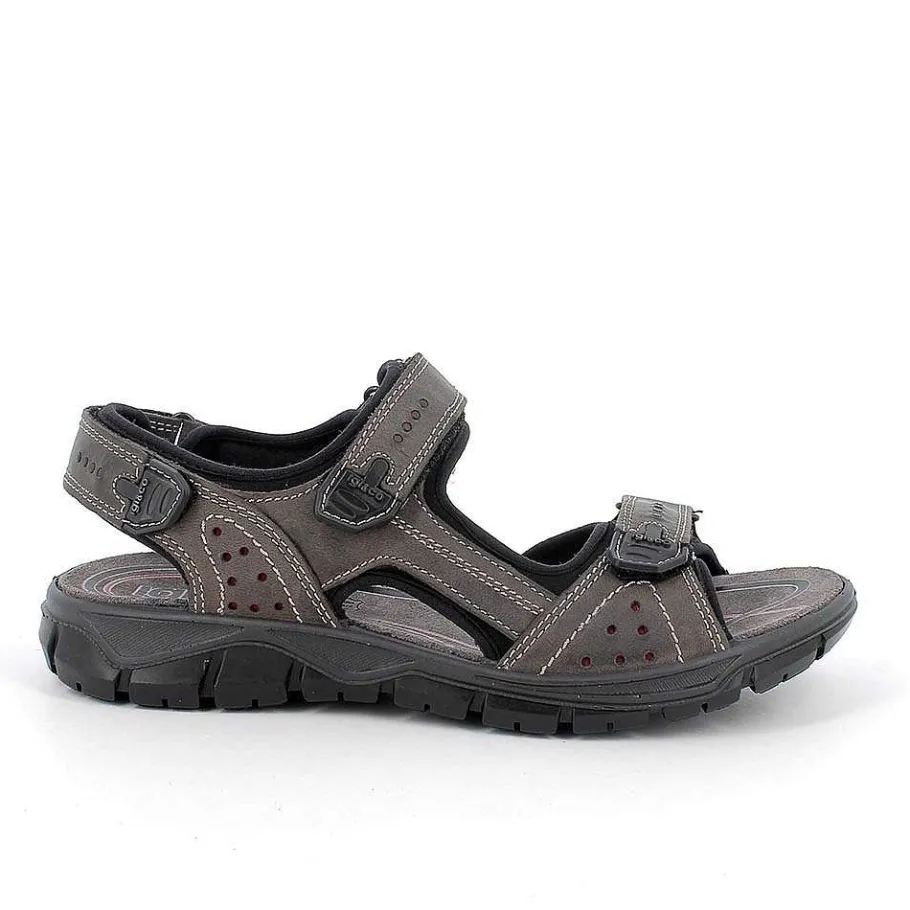 Man Igi&Co Sandals-Gray Men'S Leather Sandals