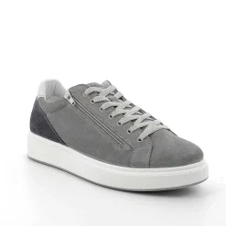 Man Igi&Co Sneakers-Gray Men'S Leather Sneakers