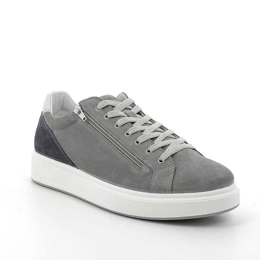 Man Igi&Co Sneakers-Gray Men'S Leather Sneakers