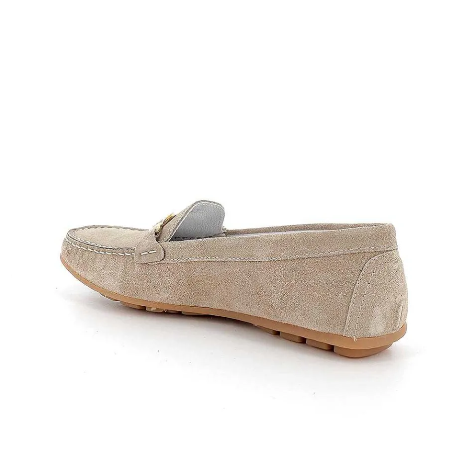 Woman Igi&Co Moccasins And Slip Ons-Ivory Women'S Leather Loafers