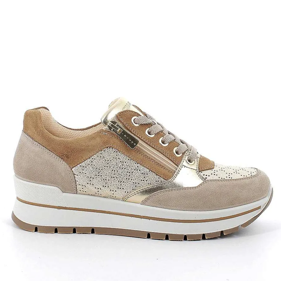 Woman Igi&Co Sneakers-Ivory-Platinum Women'S Leather Sneakers