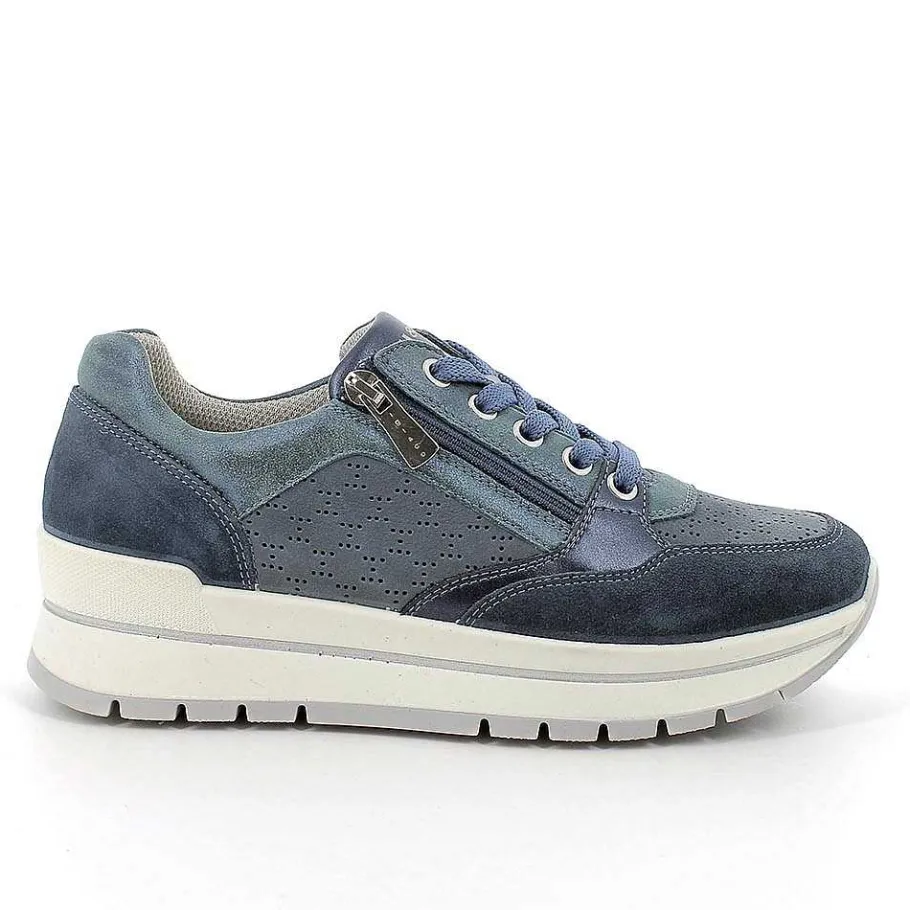 Woman Igi&Co Sneakers-Jeans-Avio Women'S Leather Sneakers