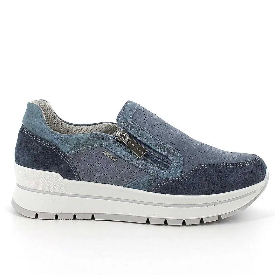 Woman Igi&Co Sneakers-Jeans-Avio Women'S Leather Sneakers