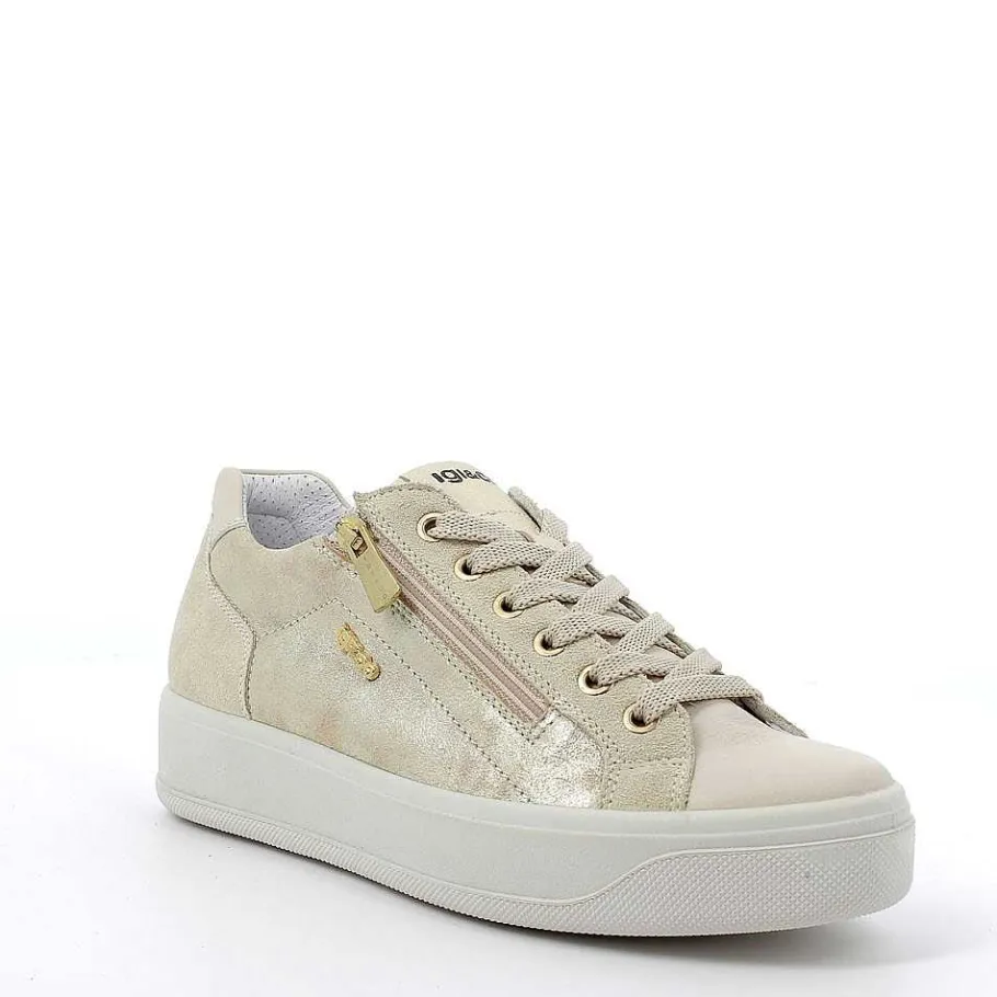 Woman Igi&Co Sneakers-Light Beige-Platinum Women'S Leather Sneaker
