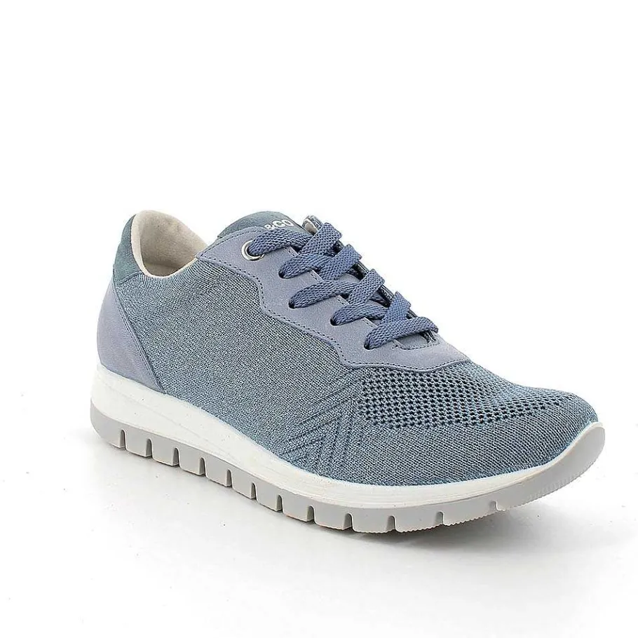 Woman Igi&Co Sneakers-Light Blue-Silver Women'S Sneakers