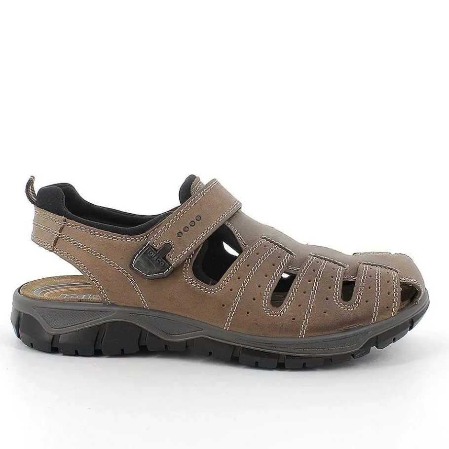 Man Igi&Co Sandals-Light Mud Men'S Leather Sandals