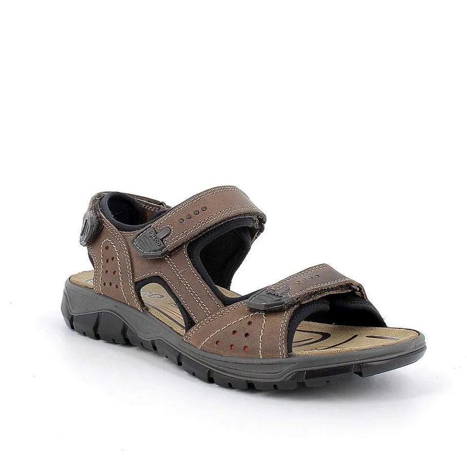 Man Igi&Co Sandals-Light Mud Men'S Leather Sandals
