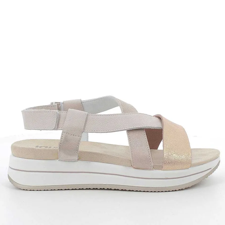Woman Igi&Co Sandals And Flip Flops-Light Pink Women'S Leather Sandal