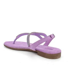 Woman Igi&Co Sandals And Flip Flops-Lilac Women'S Leather Flip Flop Sandals