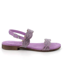 Woman Igi&Co Sandals And Flip Flops-Lilac Women'S Leather Sandals