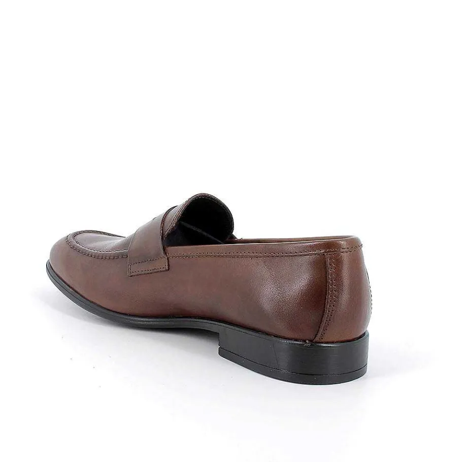 Man Igi&Co Moccasins And Flat Shoes-Mahogany Men'S Leather Loafers