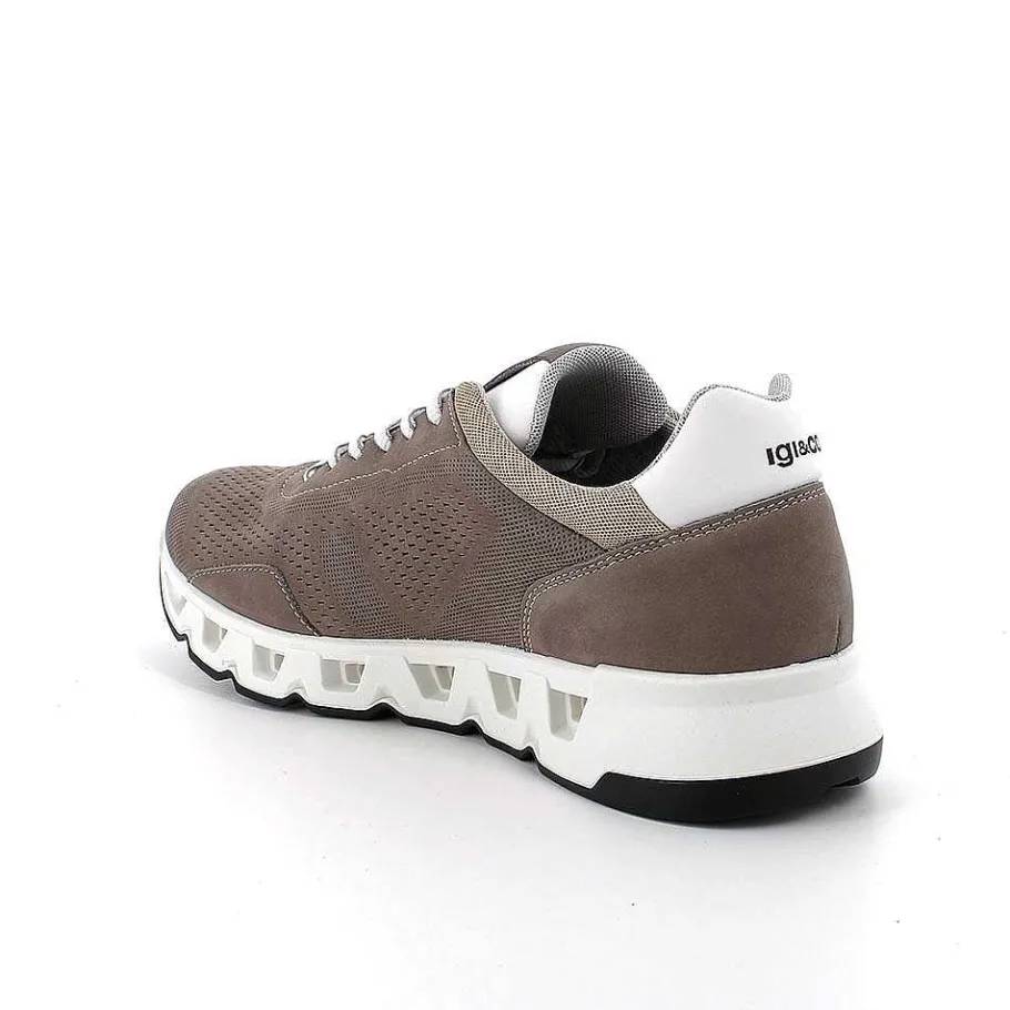 Man Igi&Co Sneakers-Men'S Gore-Tex Surround Leather Sneakers Pewter
