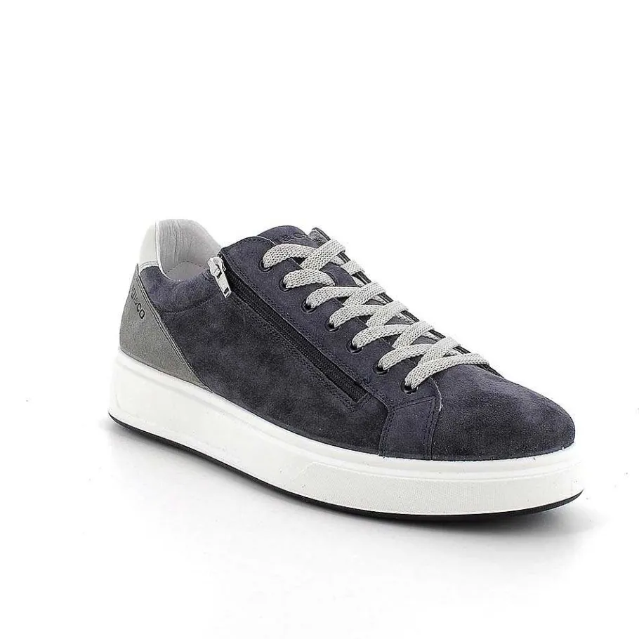 Man Igi&Co Sneakers-Men'S Leather Sneakers Jeans