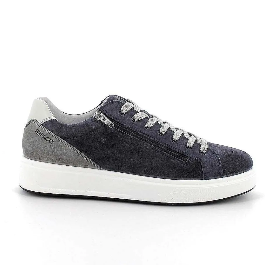 Man Igi&Co Sneakers-Men'S Leather Sneakers Jeans