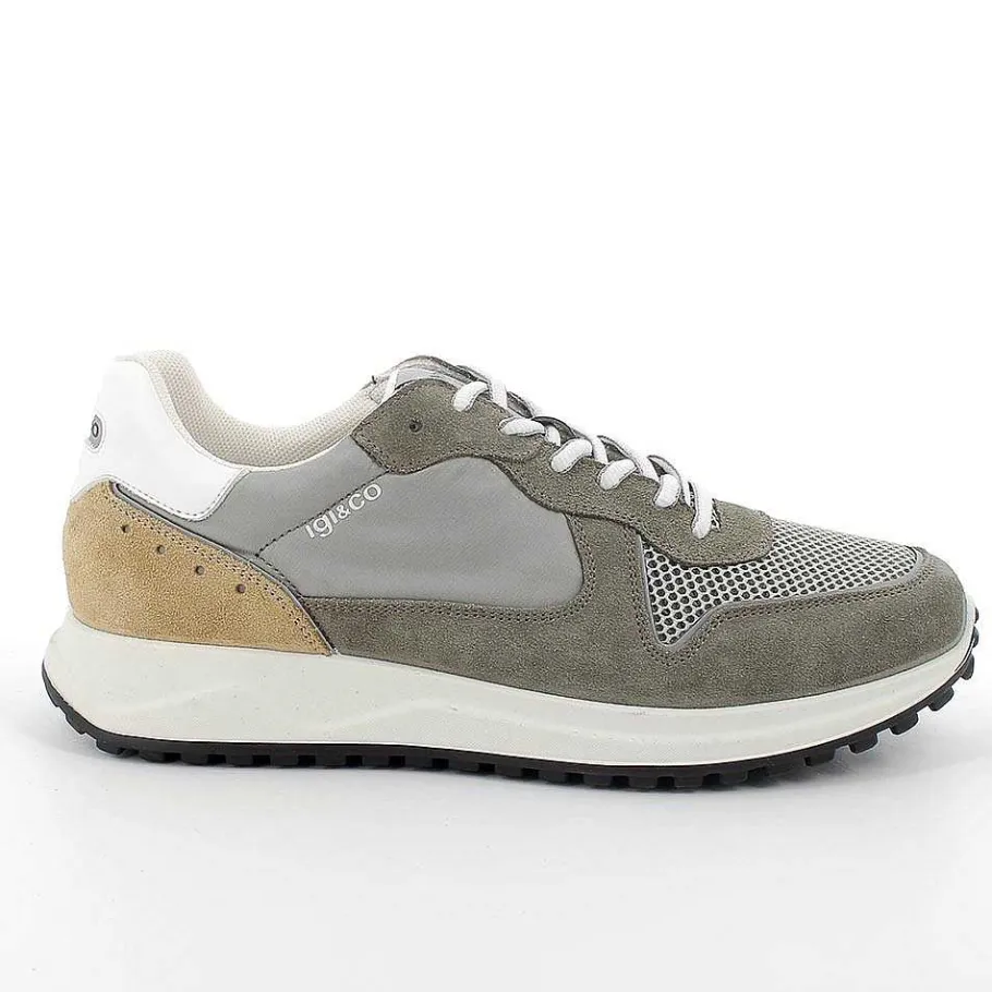 Man Igi&Co Sneakers-Military Green Men'S Sneakers