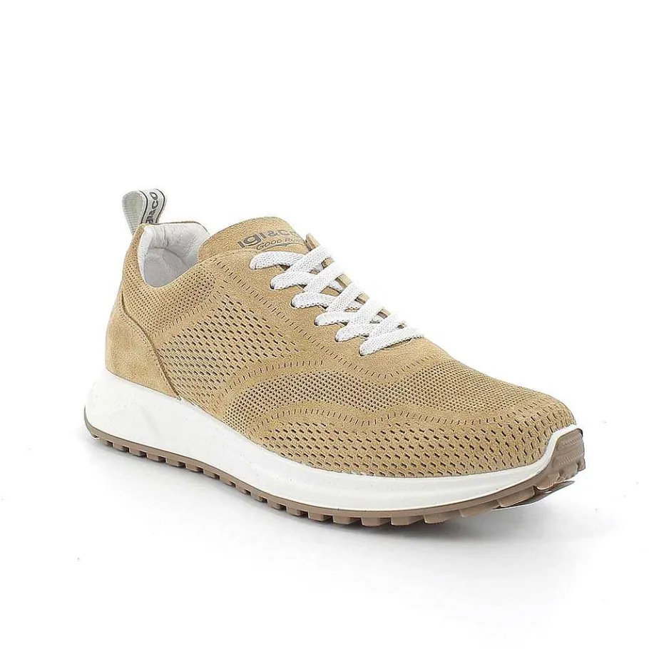 Man Igi&Co Sneakers-Mustard Men'S Leather Sneakers