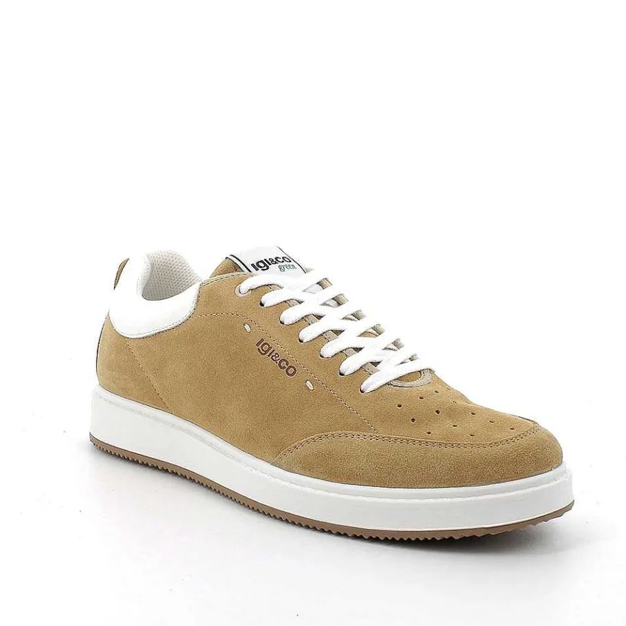 Man Igi&Co Sneakers-Mustard Men'S Leather Sneakers