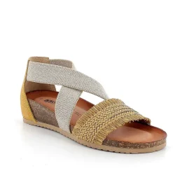 Woman Igi&Co Sandals And Flip Flops-Ocher Women'S Leather Sandals