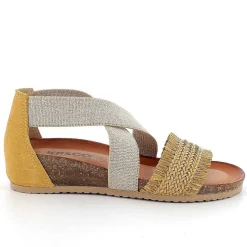 Woman Igi&Co Sandals And Flip Flops-Ocher Women'S Leather Sandals