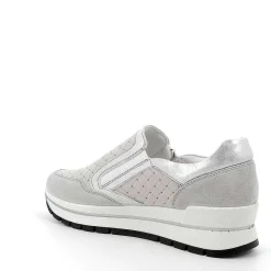 Woman Igi&Co Moccasins And Slip Ons-Pearl-Light Gray Women'S Leather Slip On