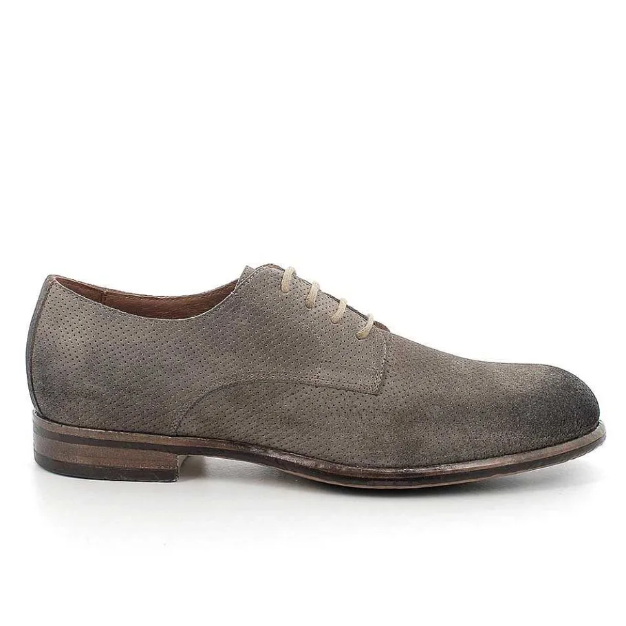 Man Igi&Co Lace Up-Pewter Men'S Leather Lace-Ups