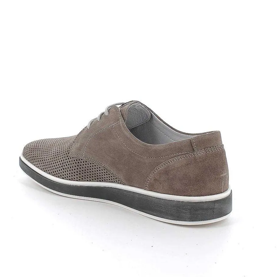 Man Igi&Co Lace Up-Pewter Men'S Leather Lace-Ups