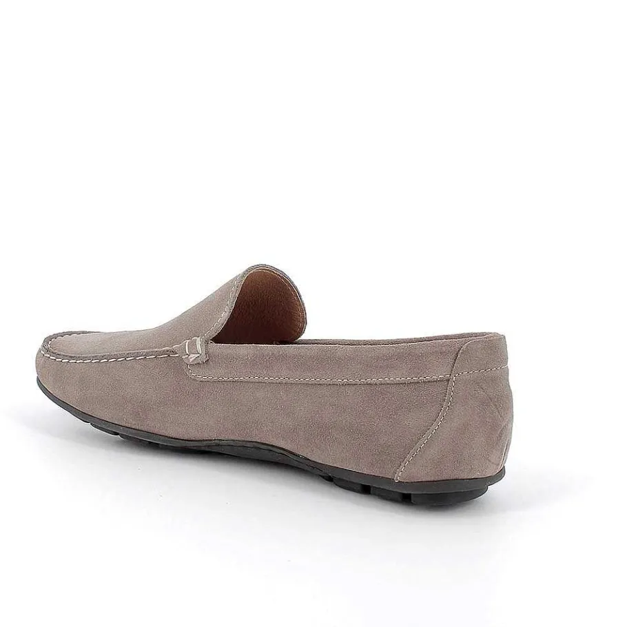 Man Igi&Co Moccasins And Flat Shoes-Pewter Men'S Leather Loafers