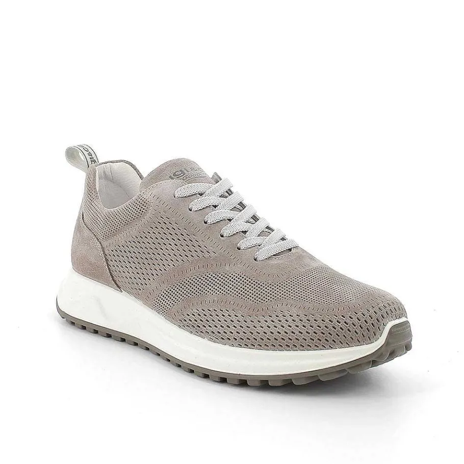 Man Igi&Co Sneakers-Pewter Men'S Leather Sneakers