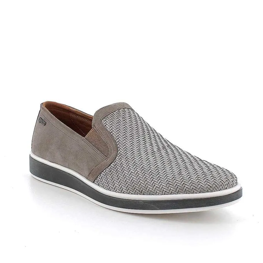 Man Igi&Co Moccasins And Flat Shoes-Pewter Men'S Slip On