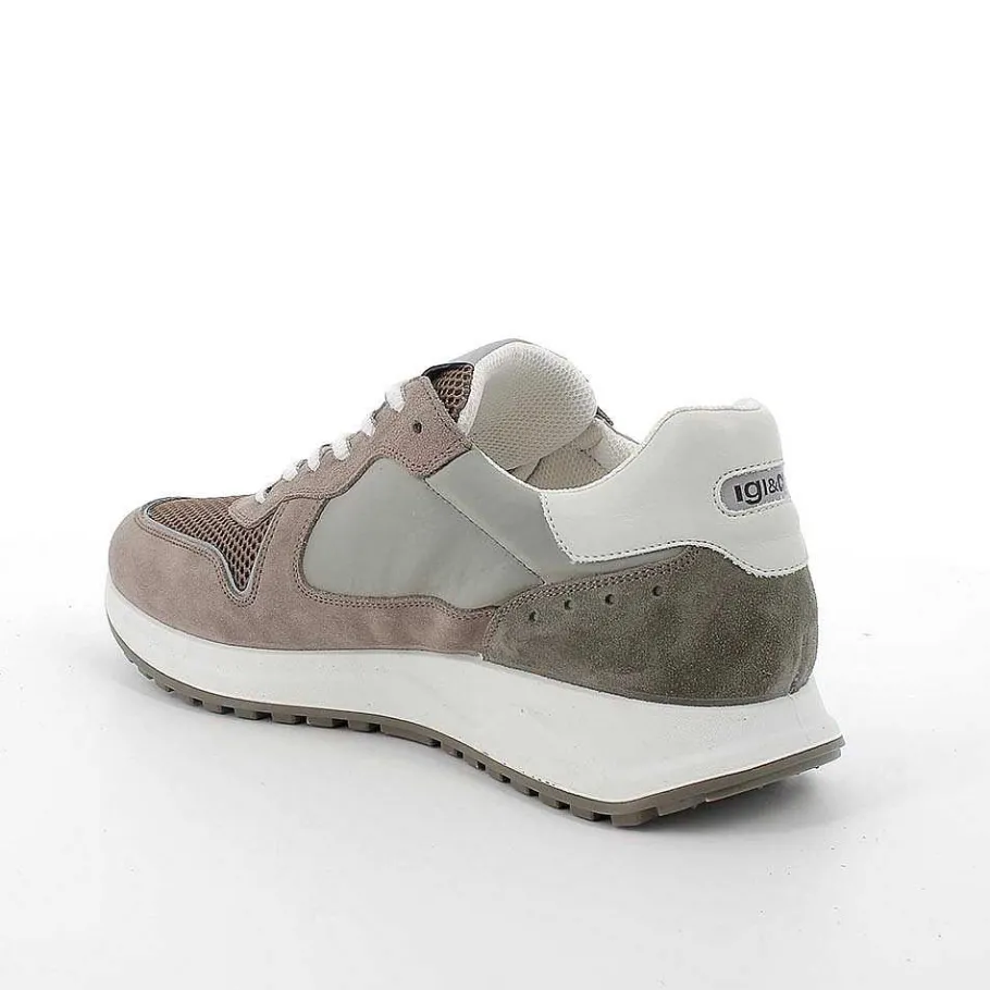 Man Igi&Co Sneakers-Pewter Men'S Sneakers