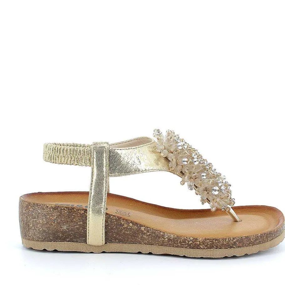 Woman Igi&Co Wedges-Platinum Women'S Flip-Flop Sandal