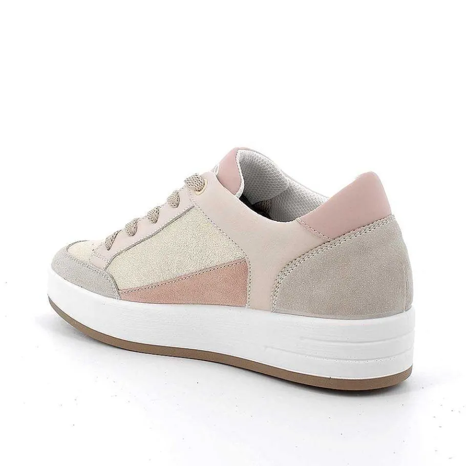 Woman Igi&Co Sneakers-Platinum-Beige Women'S Leather Sneakers