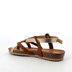 Woman Igi&Co Sandals And Flip Flops-Powder-Brown Women'S Leather Flip-Flop Sandal