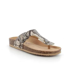 Woman Igi&Co Sandals And Flip Flops-Rock Women'S Leather Flip Flop Sandals